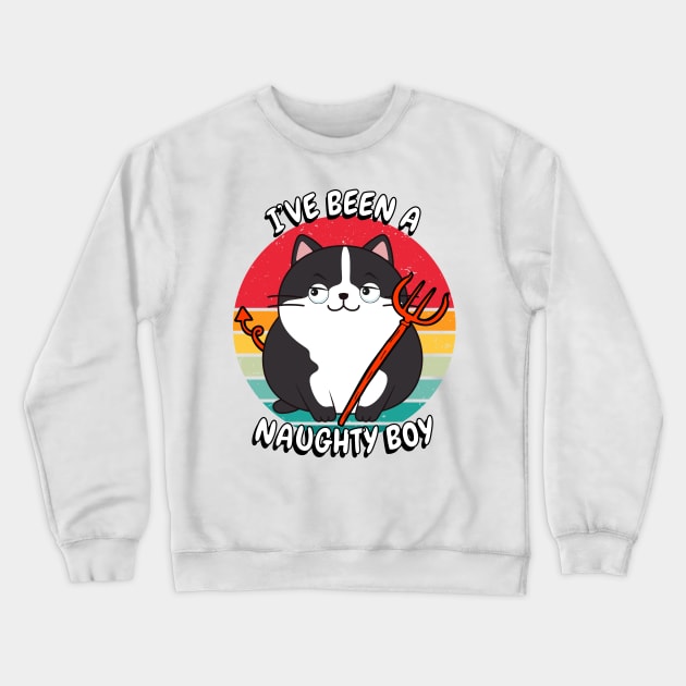 Cute fat Cat is a naughty boy Crewneck Sweatshirt by Pet Station